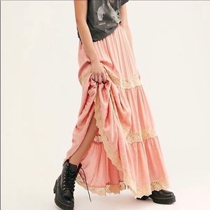 NWT Spell & The Gypsy Collective x Free People Ocean Maxi Skirt in Coral